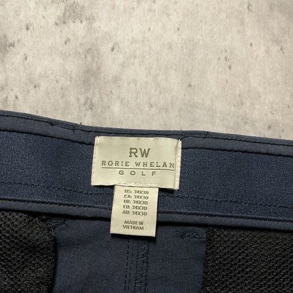 Rorie Whelan Pants Mens 34x30 Blue Solid Athleisure Stretch Performance Golf - Picture 6 of 10